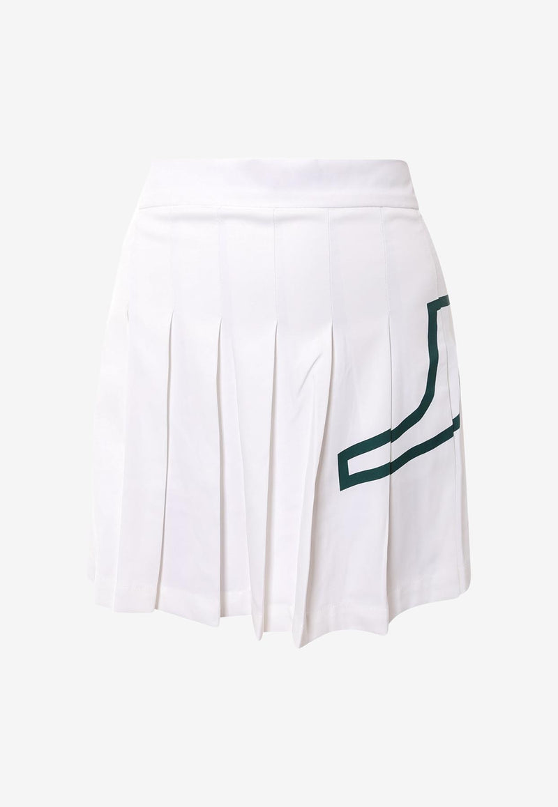 J.Lindeberg Naomi Pleated Mini Skirt White GWSD07827_0000