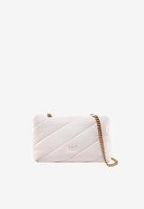 PINKO Classic Love Quilted Puff Crossbody Bag White 100038A0F2_Z14Q