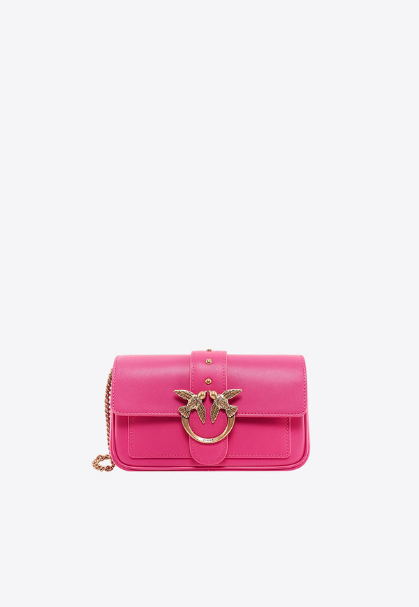 PINKO Classic Love One Crossbody Bag Pink 100061A0F1_N17Q