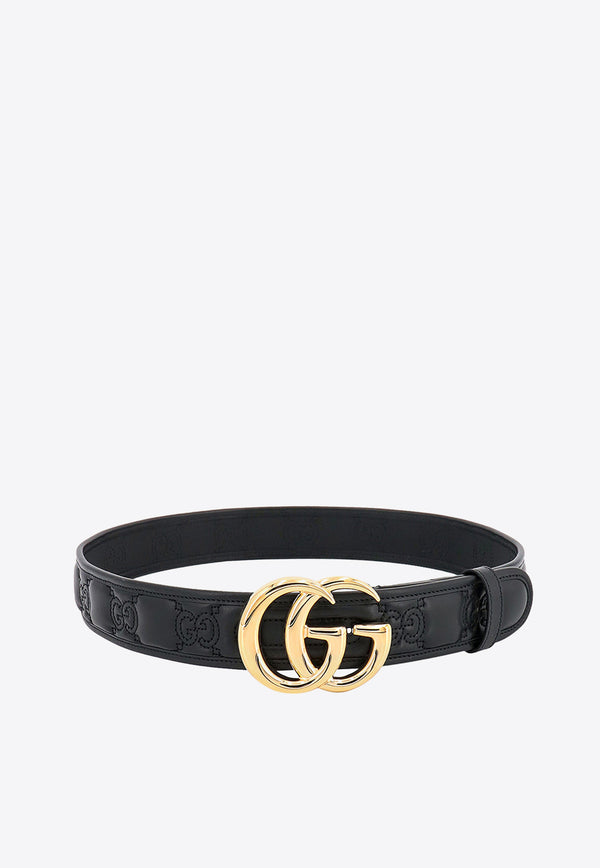 Gucci Marmont Quilted Leather Wide Belt Black 400593UM8IG_1000
