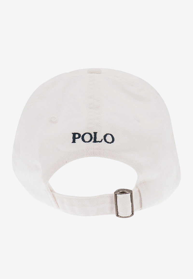 Polo Ralph Lauren Logo Embroidered Baseball Cap White 710548524_011