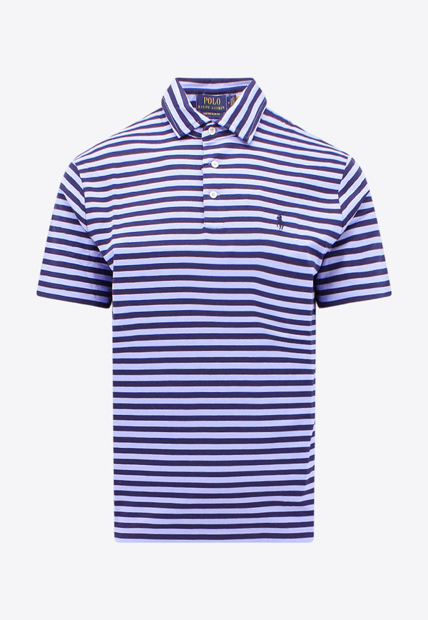 Polo Ralph Lauren Logo Embroidered Striped Polo T-shirt Blue 710906299_003