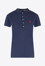 Polo Ralph Lauren Logo-Embroidered Polo T-shirt Blue 211870245_002