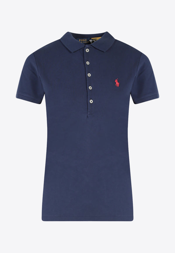 Polo Ralph Lauren Logo-Embroidered Polo T-shirt Blue 211870245_002