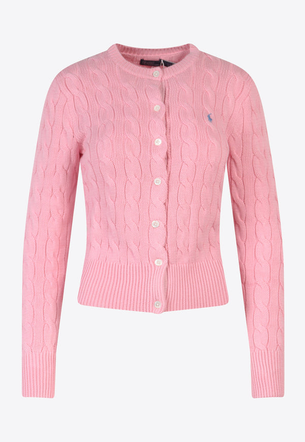 Polo Ralph Lauren Embroidered Logo Knitted Cardigan Pink 211891643_004