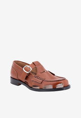 College Cut-Out Leather Loafers Brown CML13952_ANTICKTAN