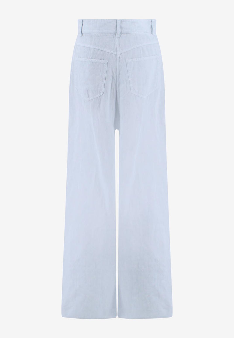 K Krizia Tailored Wide-Leg Pants Light Blue 23PK1P00231778_BLUE