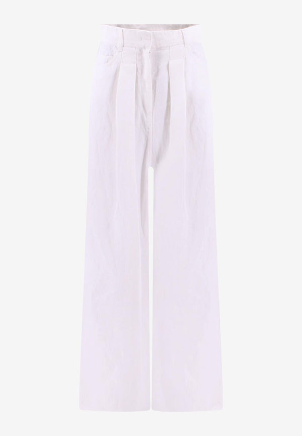 K Krizia Tailored Wide-Leg Pants White 23PK1P00231701_WHITE