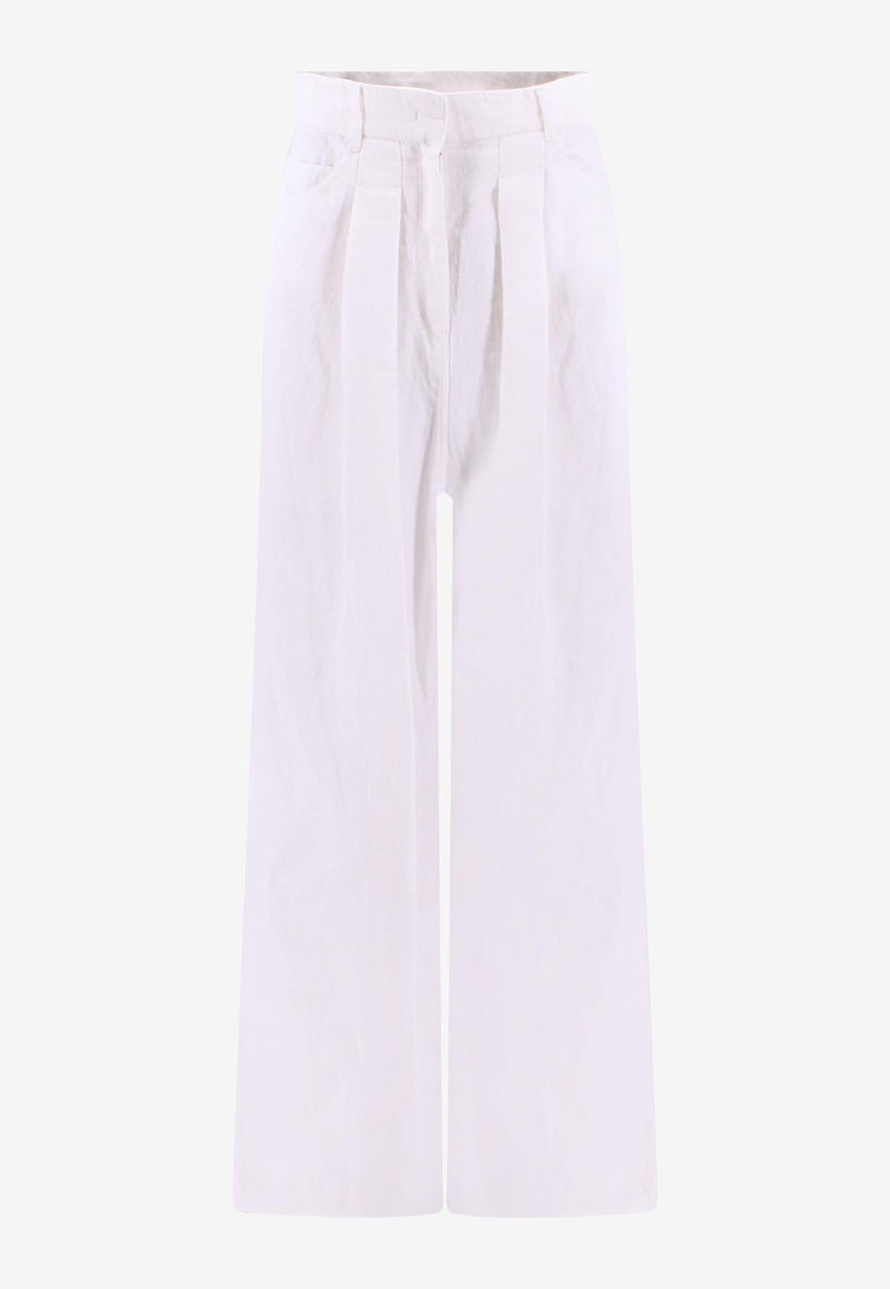 K Krizia Tailored Wide-Leg Pants White 23PK1P00231701_WHITE