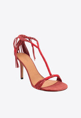 Isabel Marant Anssi 85 Suede Sandals Red SD0070FAA2B03S_70RD