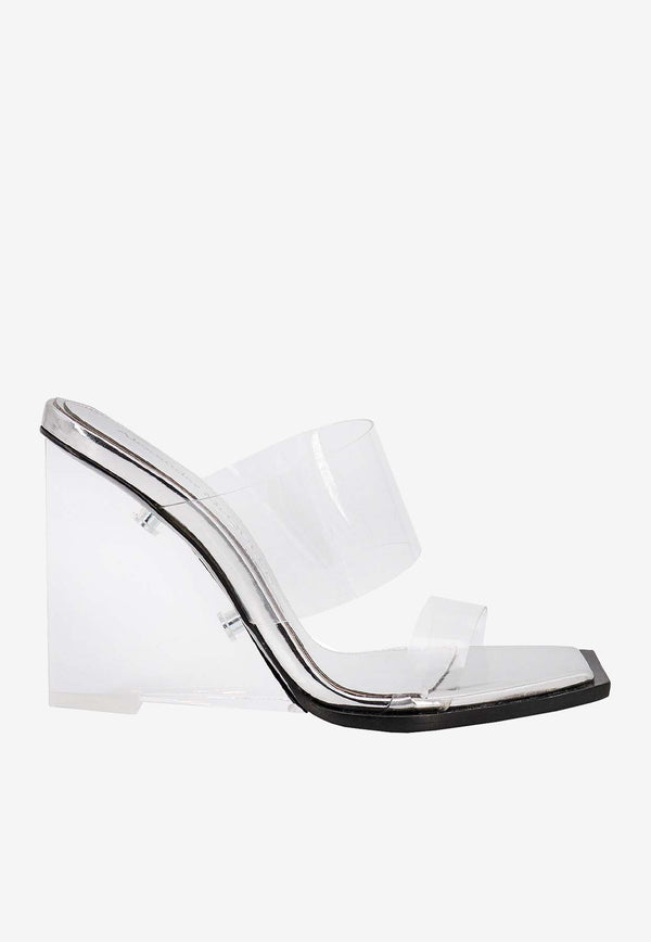 Alexander McQueen 100 Shard Wedge Sandals Transparent 746241W4WB0_8300