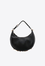 Fendi Small Fendigraphy Leather Hobo Bag Black 8BR798A5DY_F1HEJ