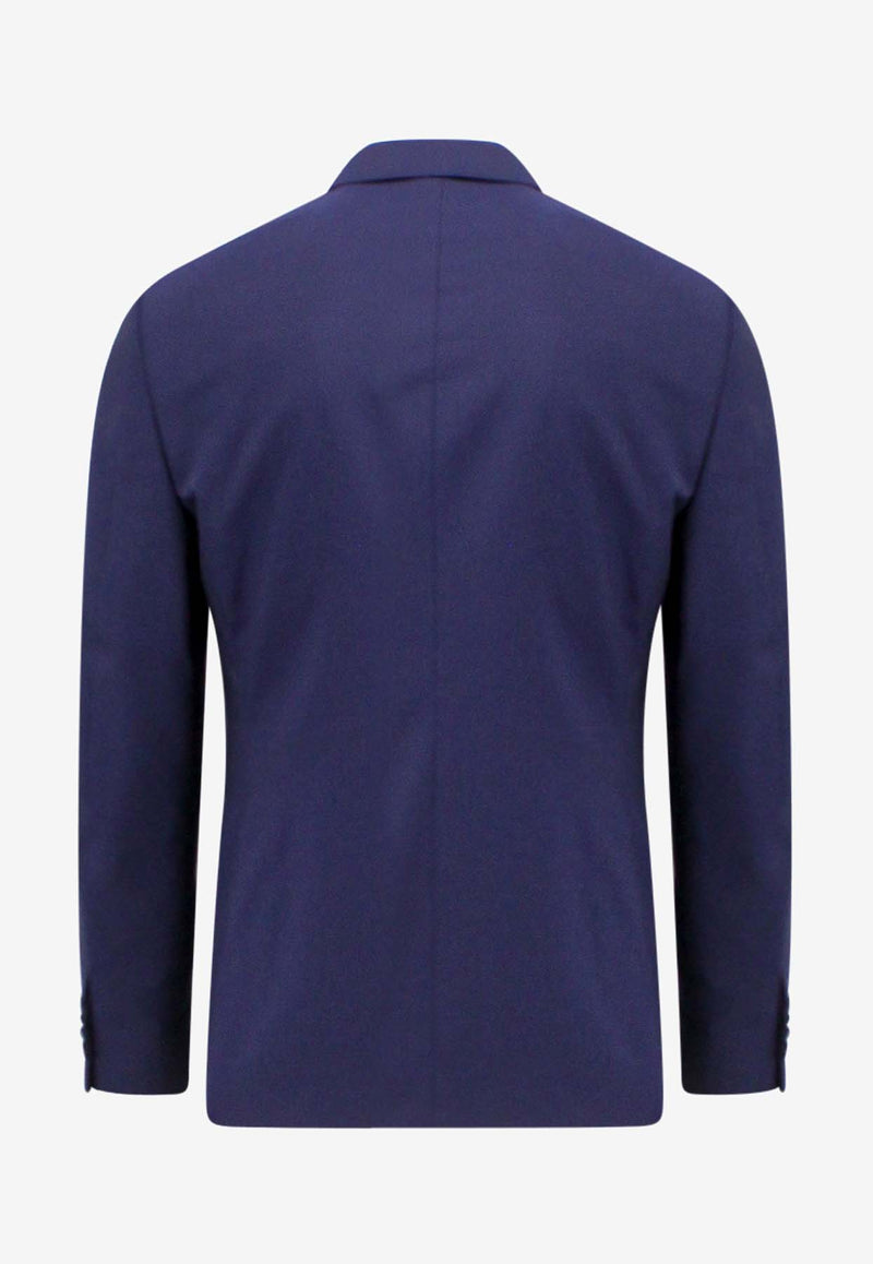 Tagliatore Brooch-Embellished Wool Suit Blue 2FBR22A01060004_I5084