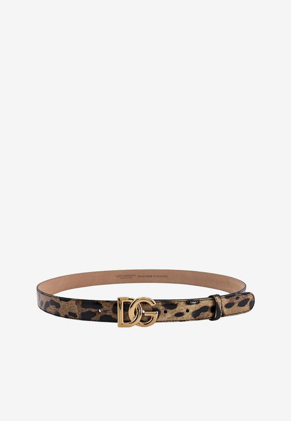 Dolce & Gabbana DG Logo Leopard Print Belt BE1447AM568_HA93M