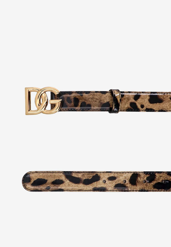 Dolce & Gabbana DG Logo Leopard Print Belt BE1447AM568_HA93M