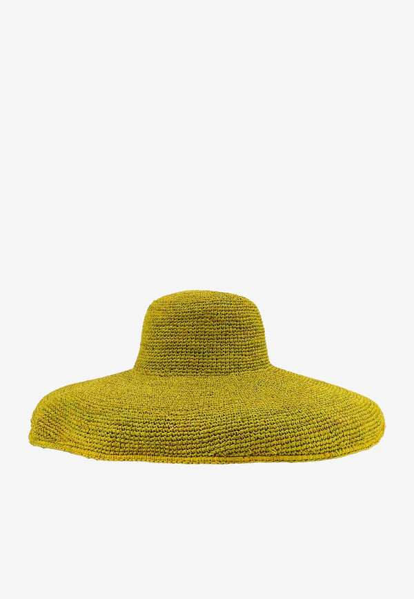 IBELIV Izy Raffia Hat Yellow IZY_ANIS