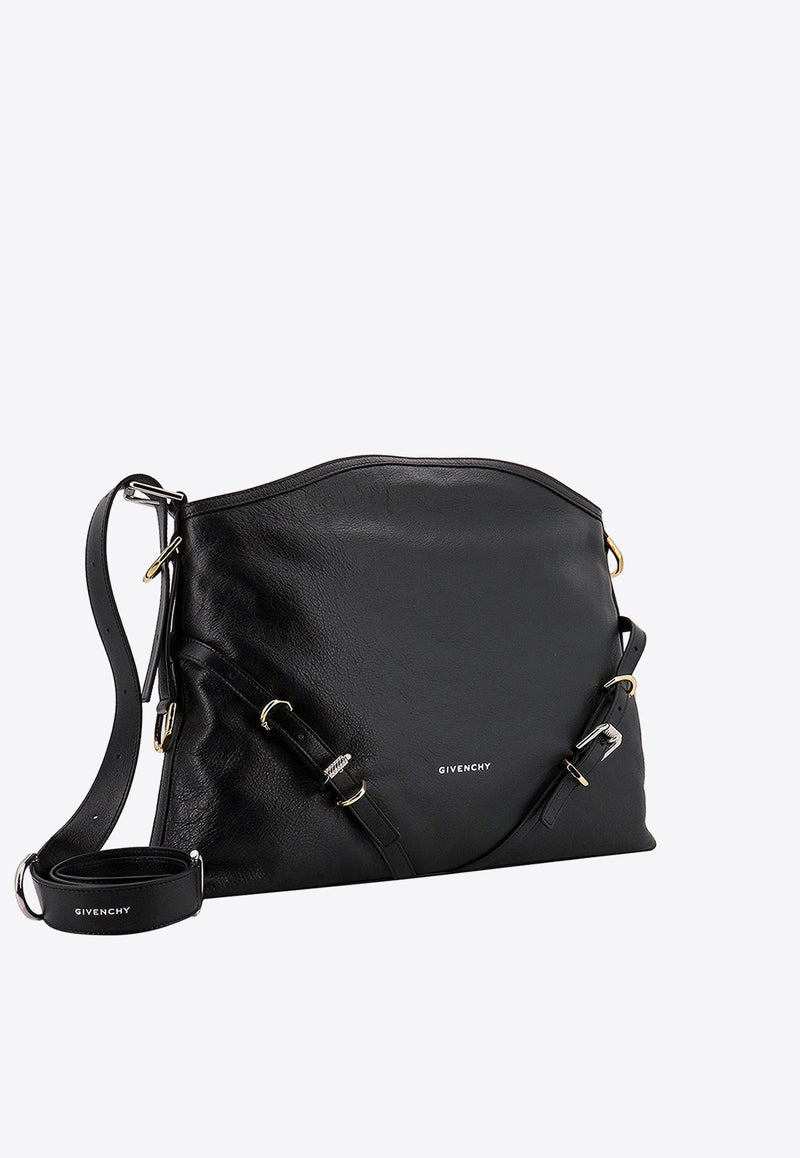 Givenchy Medium Voyou Leather Crossbody Bag Black BB50SSB1Q7_001