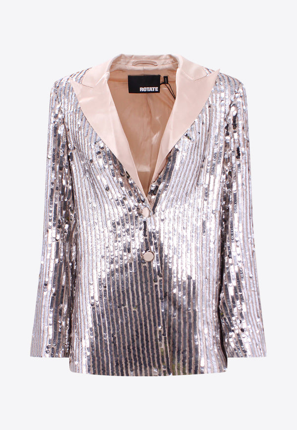 ROTATE Sequin-Embellished Blazer Beige RT2258_5002