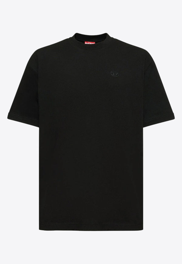 Diesel Oval-D Logo Crewneck T-shirt Black A113020HGAM_9XX