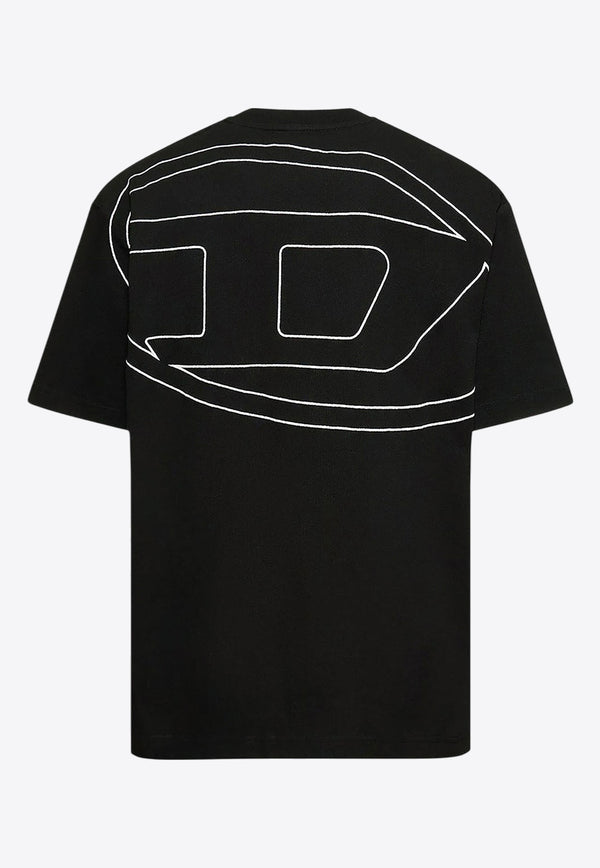 Diesel Oval-D Logo Crewneck T-shirt Black A113020HGAM_9XX