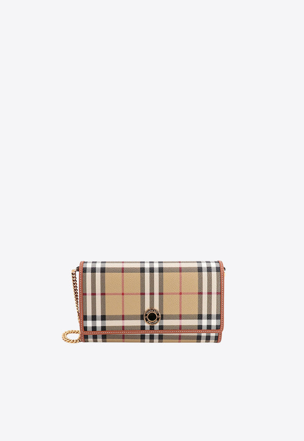 Burberry Checked Chain Flap Wallet 8070413_A7026