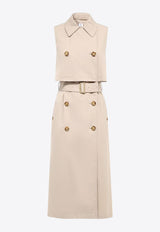 Burberry Double-Breasted Midi Trench Dress Beige 8071047_A7405