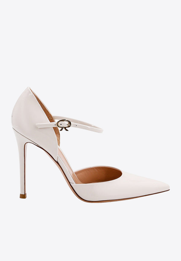 Gianvito Rossi 110 Patent Leather Pumps G4037815RICVER_OFFW