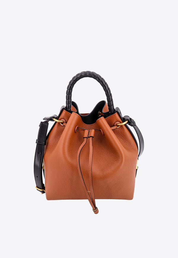 Chloé Marcie Leather Bucket Bag Brown C23AS606I31_25M