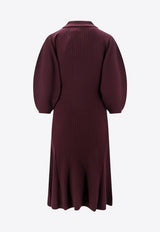 Chloé Ribbed Midi Wool Dress C23AMR13664_56A
