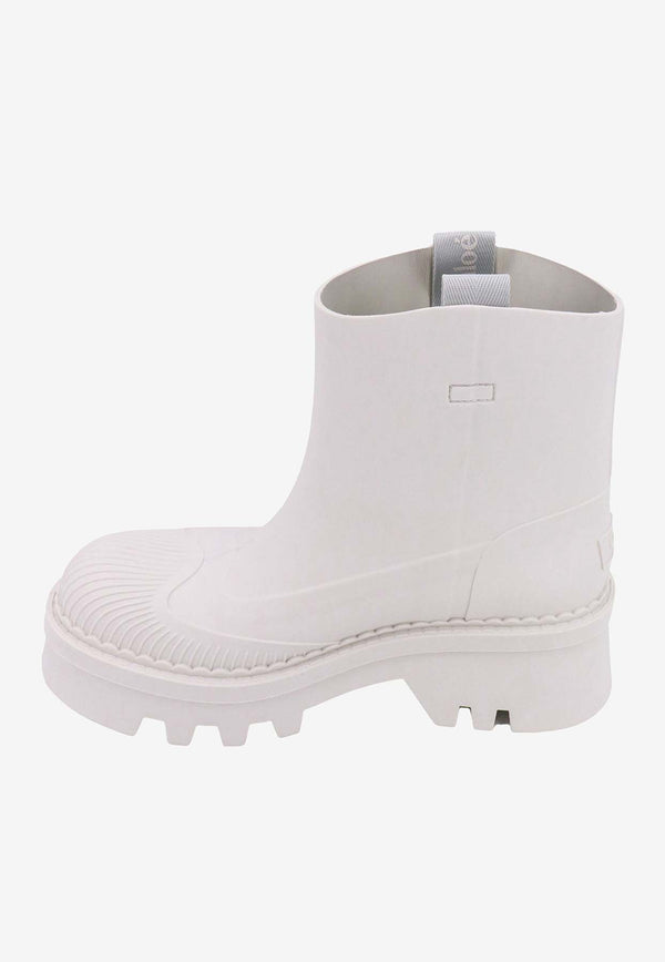 Chloé Raina Ankle Rain Boots White C23A904FP_101