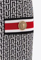 Balmain Monogram Jacquard Knit Mini Skirt Multicolor BF1LB292KE89_EJC