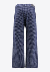 Balmain Monogram Jacquard Wide-Leg Jeans Blue BH0ML063DD80_SHZ