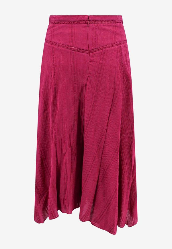 Isabel Marant Etoile Aline Midi Skirt Pink JU0097FBA3J09E_40RY