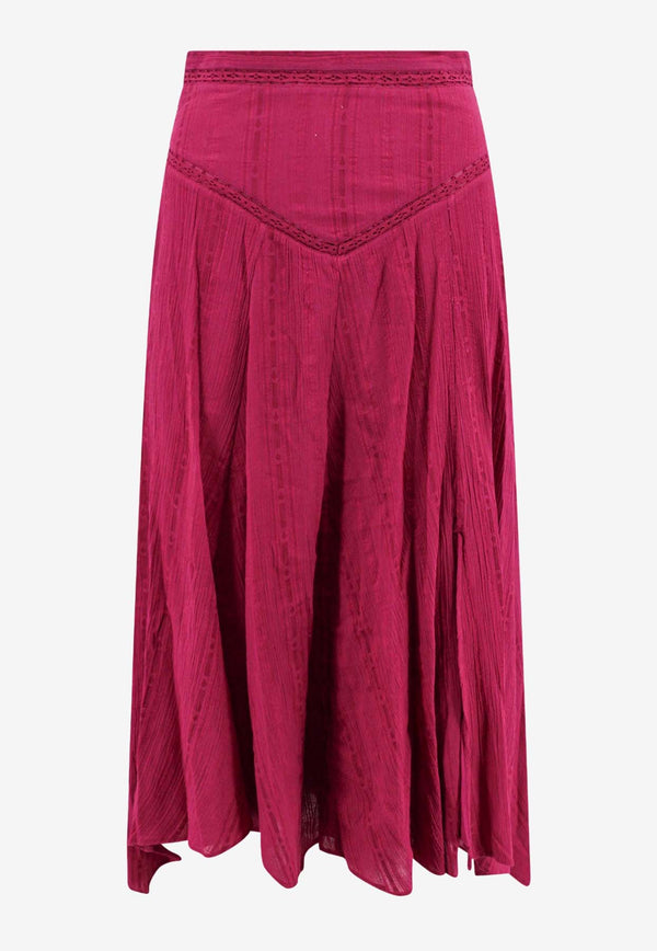 Isabel Marant Etoile Aline Midi Skirt Pink JU0097FBA3J09E_40RY