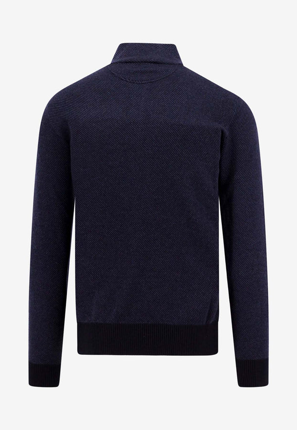 Loro Piana Roadster High-Neck Cashmere Sweater Blue FAG4525_J16U