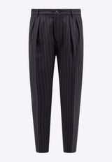 Dolce & Gabbana Pinstripe Wool Tapered Pants

 Black GYDCHTFR2Z9_S8052