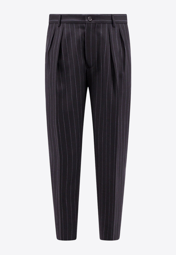 Dolce & Gabbana Pinstripe Wool Tapered Pants

 Black GYDCHTFR2Z9_S8052