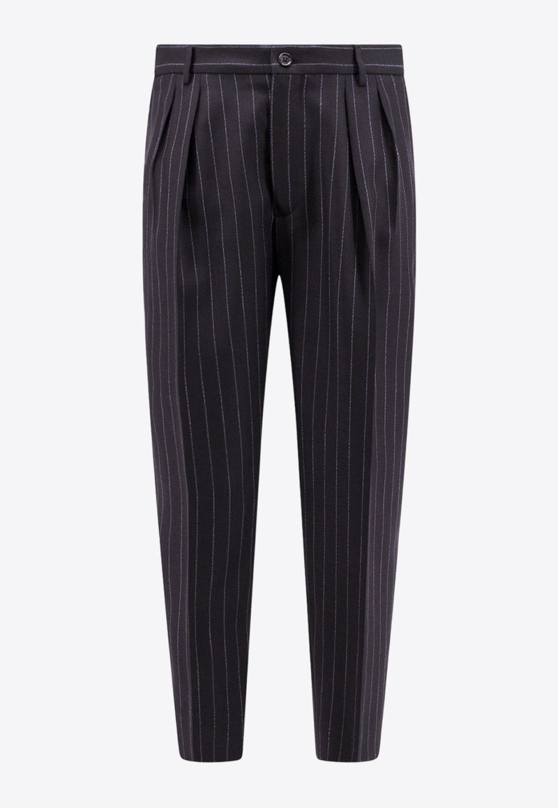 Dolce & Gabbana Pinstripe Wool Tapered Pants

 Black GYDCHTFR2Z9_S8052