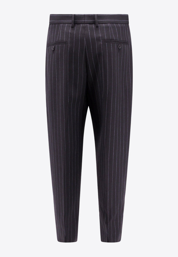 Dolce & Gabbana Pinstripe Wool Tapered Pants

 Black GYDCHTFR2Z9_S8052