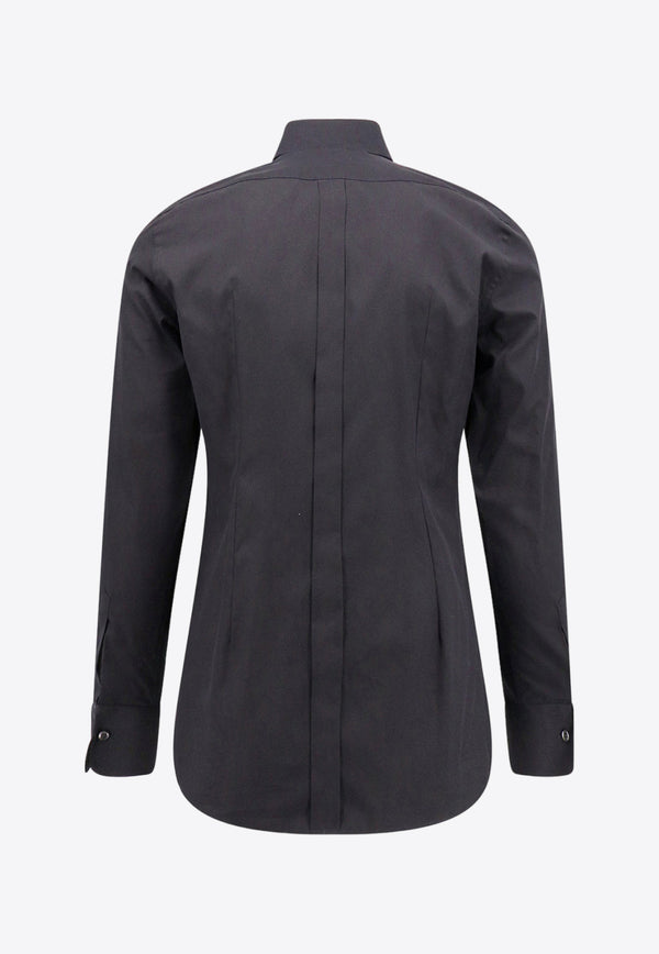 Dolce & Gabbana Long-Sleeved Formal Shirt Black G5EN5TFU5U8_N0000