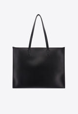 Dolce & Gabbana Logo Embossed Leather Tote Bag Black BM2274AG218_80999-IH