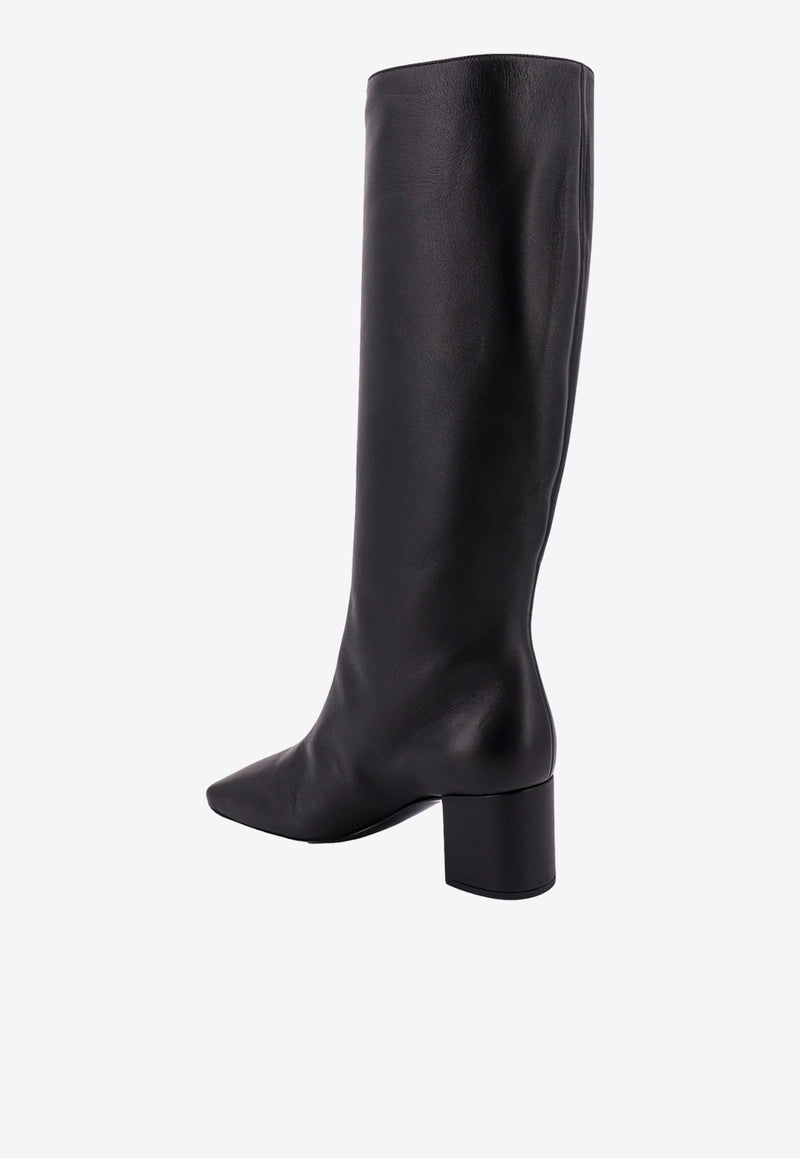 Dolce & Gabbana Jackie 60 Nappa Leather Knee-High Boots Black CU1067AQ513_80999