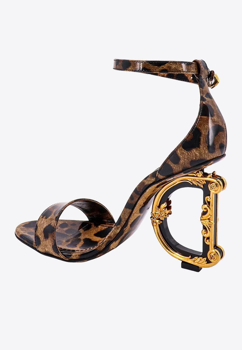 Dolce & Gabbana Keira 105 Leopard Print Sandals Brown CR0739AM568_HA93M