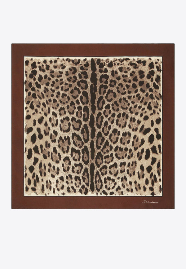 Dolce & Gabbana Leopard Print Silk Scarf Multicolor FN092RGDBYY_H613M