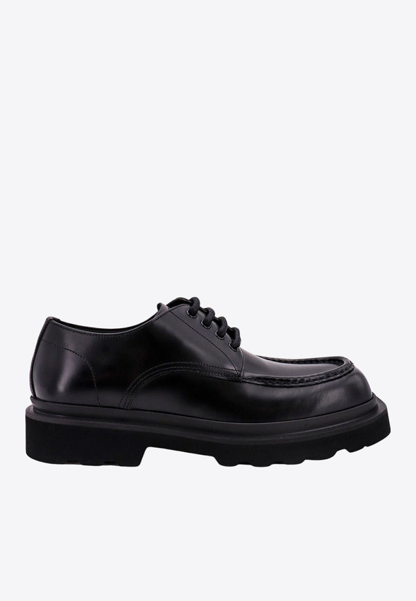 Dolce & Gabbana City Treck Calf Leather Derby Shoes Black A10806A1203_80999