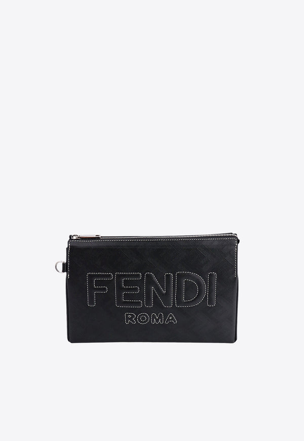 Fendi Logo-Embroidered Pouch Bag 7VA564AP15_F0GXN