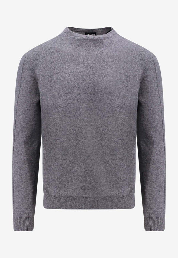 ZEGNA Wool-Blend Crewneck Sweater Gray UCB6MA6110_K95