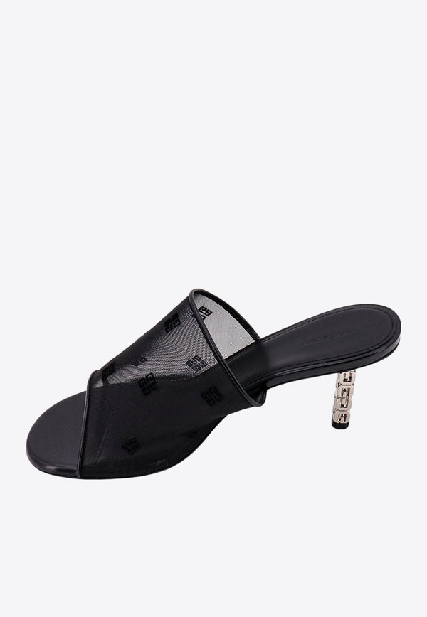 Givenchy G-Cube 55 Logo-Embroidered Mesh Mules BE3083E1TA_001