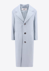 AMI PARIS Single-Breasted Wool Coat Blue FC0307WV0016_468