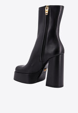 Versace Aevitas 120 Platform Boots in Calf Leather Black 1010174DVT2P_1B00V